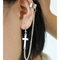  Кафф "Silver cross". Ручная работа 